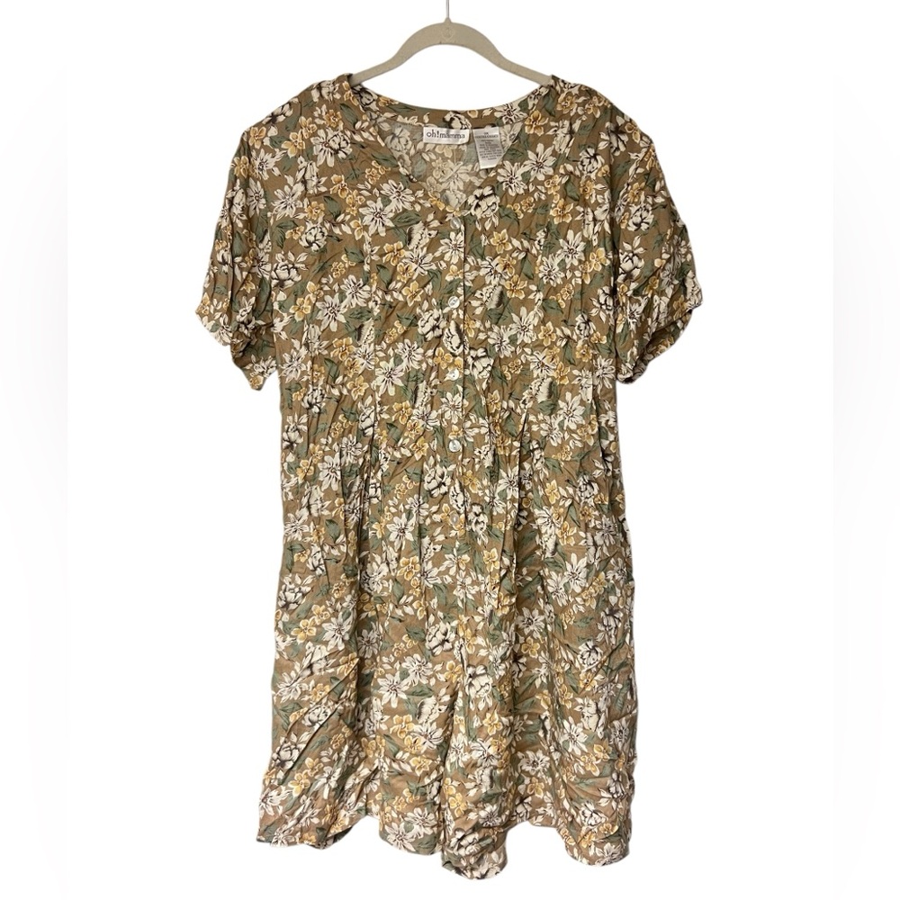 Oh! Mama Floral Button Down Dress